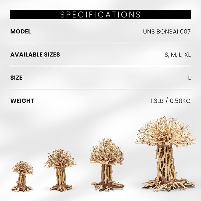 Ultum Nature Systems Bonsai - Handcrafted Driftwood for Aquarium, Terrarium, Vivarium - 007, Large
