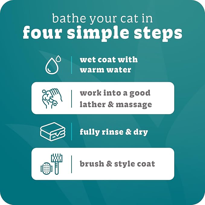Espree Hypoallergenic Cat Shampoo & Conditioner, Tearless Formula with Aloe Vera, Sulfate-Free, Paraben-Free, Harsh Chemical and Dye-Free, Safe for Sensitive Skin, 12oz