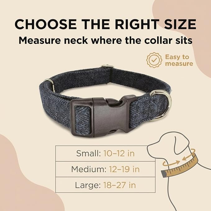 Gracie To The Rescue Wool Dog Collar - Hypoallergenic, Odor Resistant, Supports Dog Rescues