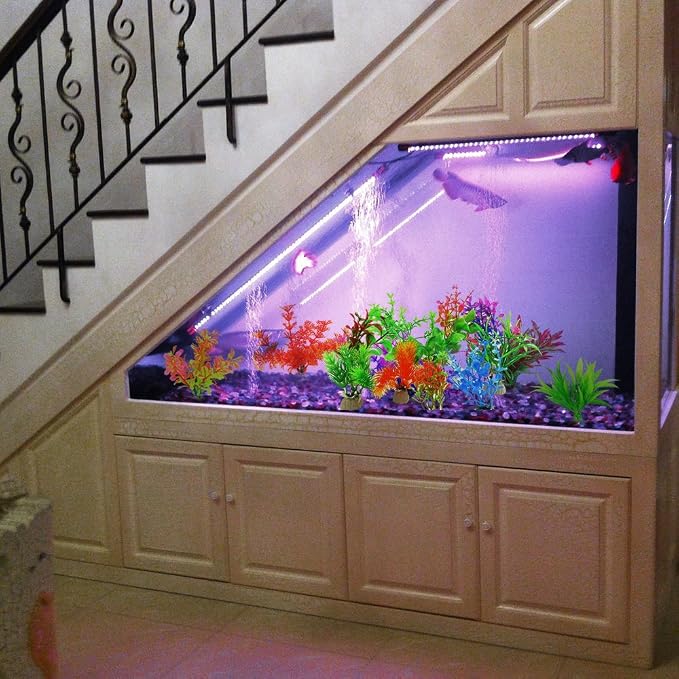 10 Pack Artificial Aquarium Plants, Small Size 4 to 4.5 inch Approximate Height Fish Tank Decorations Home Décor Plastic | Small Size 4 to 4.5 inch Approximate Height Fish Tank Decorations Home Décor Plastic
