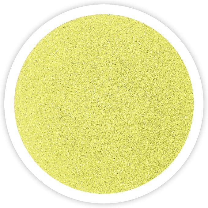 Sandsational Sparkle Yellow Chiffon Unity Sand, 1 LB (16 oz), Pastel Yellow Colored Sand for Weddings, Vase Filler, Home Décor, Crafts, Terrariums, and More