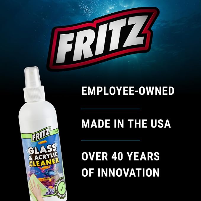 Fritz Aquatics Aquarium Glass & Acrylic Cleaner Spray for a Crystal Clear Tank (8-Ounce)