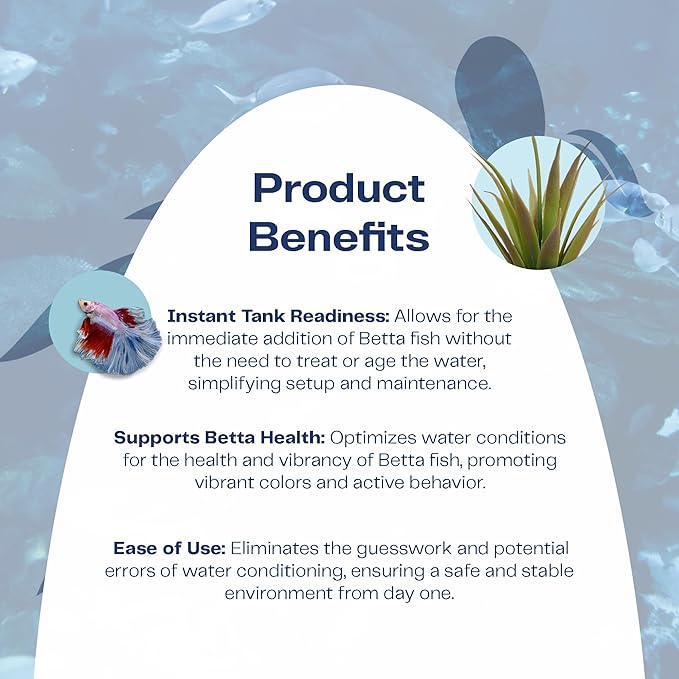 Activ Betta Water for Aquarium Décor, 33.8 fl.oz. - Premium Water Conditioner for Betta Fish Tanks, Enhances Water Quality and Aquatic Health (Pack of 2)