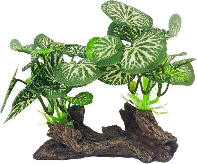 Fish Tank Decor, Aquarium Plants, Reptile Tank Accessories | Artificial plant decorations for aquariums and amphibian habitats, providing both hiding spots and decoration. Type-B