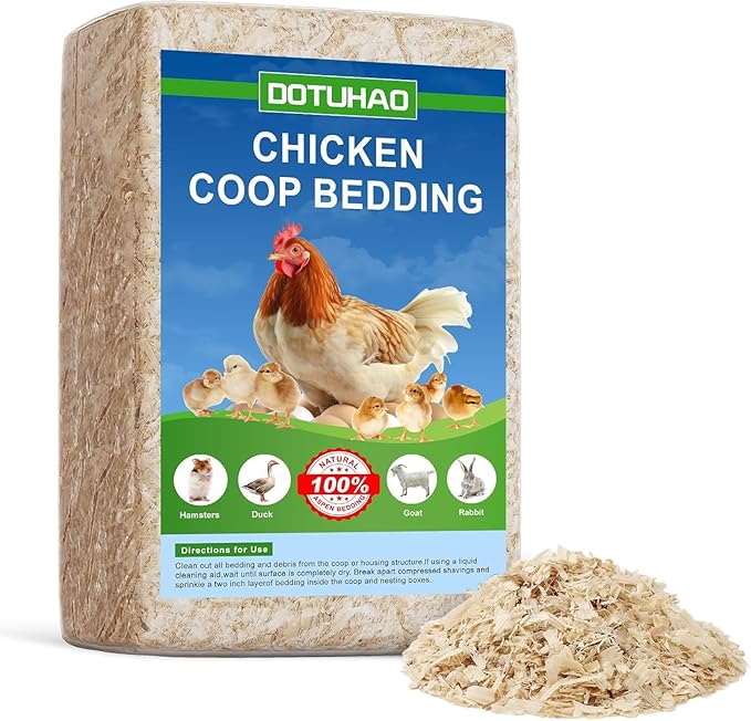 Pine Shavings | Wood Shavings | Chicken Coop Bedding | All Natural | Chicken Coop | Chickens Bedding | Pet Bedding | Small Animal Beddings | Odor Control (4 LB)