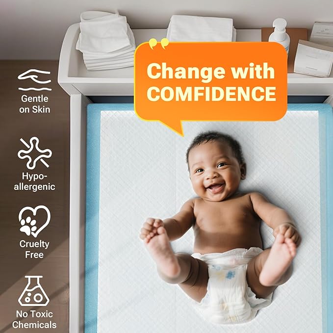 CLEAN SPACES 30" x 36" 100 Count Super Absorbency Disposable Bed Pads for Adults, Leakproof Quick Drying Underpads for Adults Baby Puppy, Incontinence Pads, Puppy Pad Dog Training Pee Pads