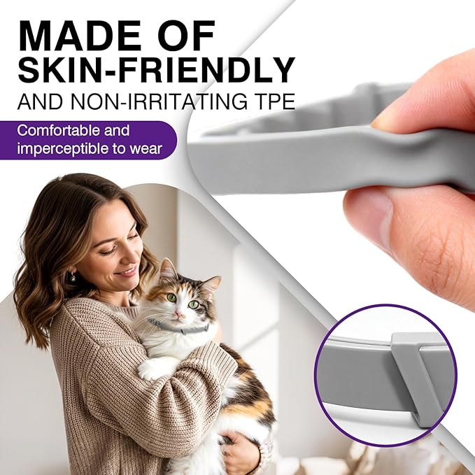 Tcllka Calming Collar for Cats 8 PK Cat Stress and Anxiety Relief Pheromone Collar for Cats Anti Aggression for Cats Cat Calming Collars Calming Collar for Cats