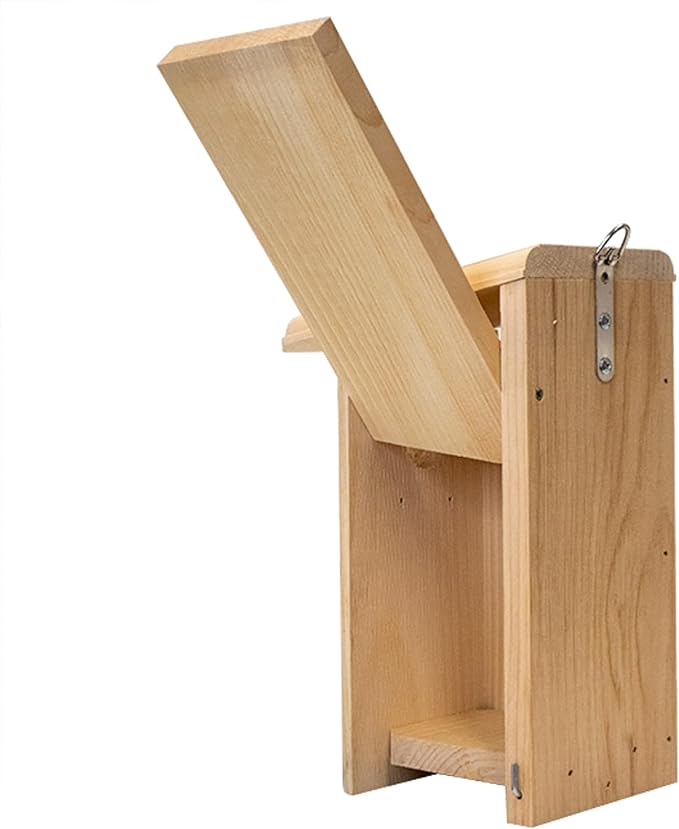 Eastern Bluebird House – Handcrafted in Maine from 1" Pine | Predator Guard Nest Box with Ventilation & Drainage | Easy Clean Side Panel | Insulated Wooden Birdhouse for Backyard Birding, USA Made