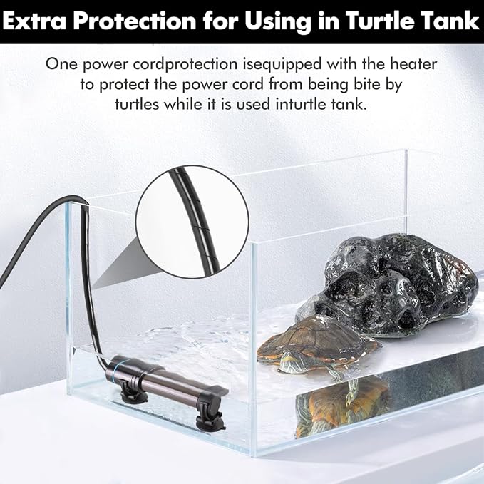 Orlushy Submersible Aquarium Heater, Fish Tank Heater with Free Thermometer for Freshwater and Saltwater Tank