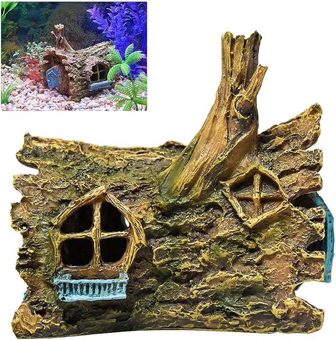fazhongfa Fish Tank Decorations Betta House Hide Cave Aquarium Ornament Small and Medium Fish Accessories Fish Resin Toys Hideouts Aquarium Backgrounds
