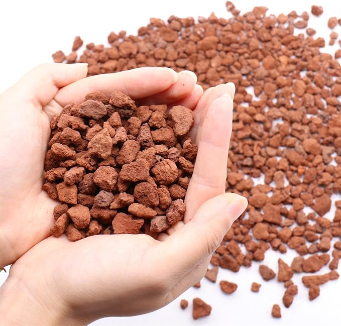 Red Lava Horticultural Lava Rocks for Plants, 1/5 Inch, 2 lbs