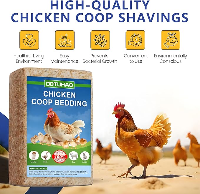 Pine Shavings | Wood Shavings | Chicken Coop Bedding | All Natural | Chicken Coop | Chicken Bedding | Pet Bedding | Small Animal Bedding | Odor Control (1 LB)