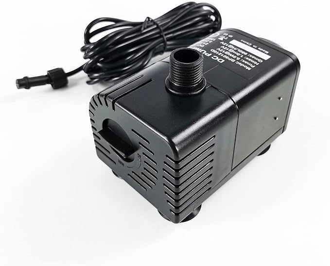 25W Solar Panel with Dry-Run Water Pump KIT (No Backup Battery) | DC Dry-Run Protection Water Pump, 370GpH, 18V 25W Solar Panel, For Fountain, Fish Pond, and Aquarium, No Backup Battery