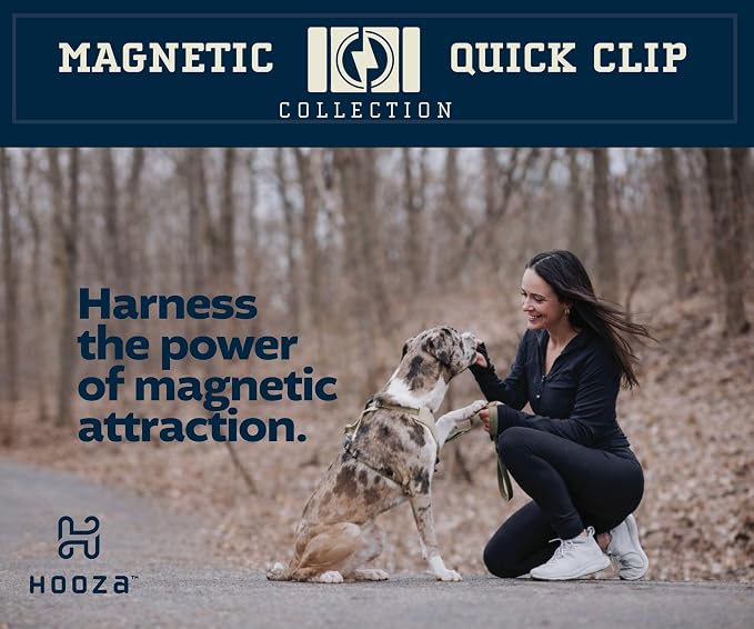 Quick Clip Dog Collar & Rope Leash Set, Red Medium – Magnetic Buckle, Reflective