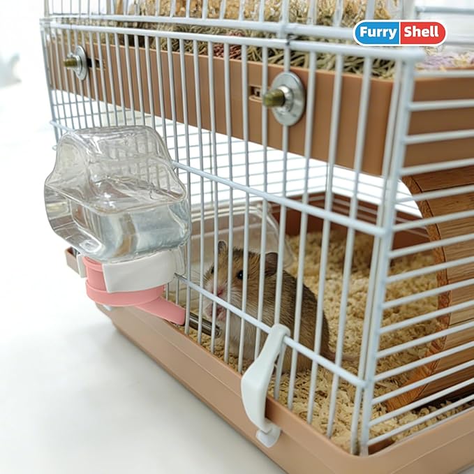 Hamster Water Bottle with Leak-Resistant Design, Unique Cloud Shapes Small Pet Water Bottle for Hamster, Guinea Pig, Rabbit, Chinchilla, Gerbil (2.7 oz)
