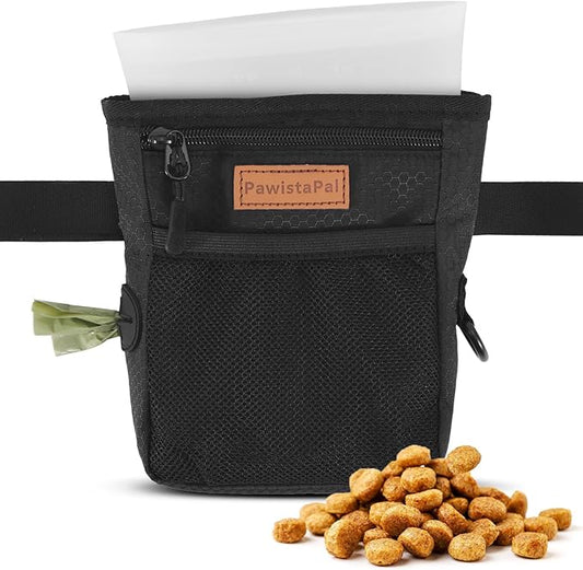 Dog Treat Pouch for Pet Training, One-Hand Magnetic Closure, Hands-Free Treat Bag with Silicone Liner, No Mess No Smell