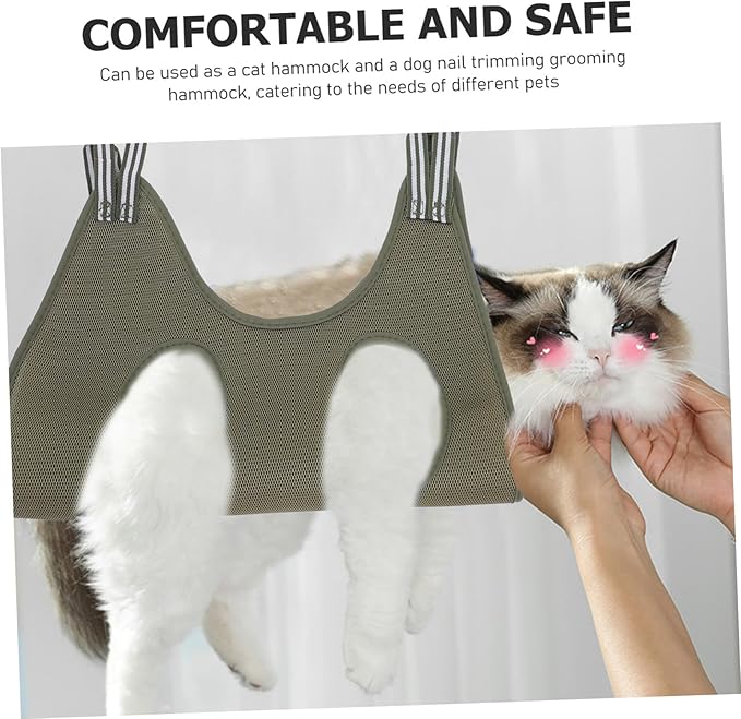 Milisten Animal Grooming Hammock Pet Sling for Cats Dogs Space-Saving Wall Door Mount Elegant Design for Various Home Decor Styles