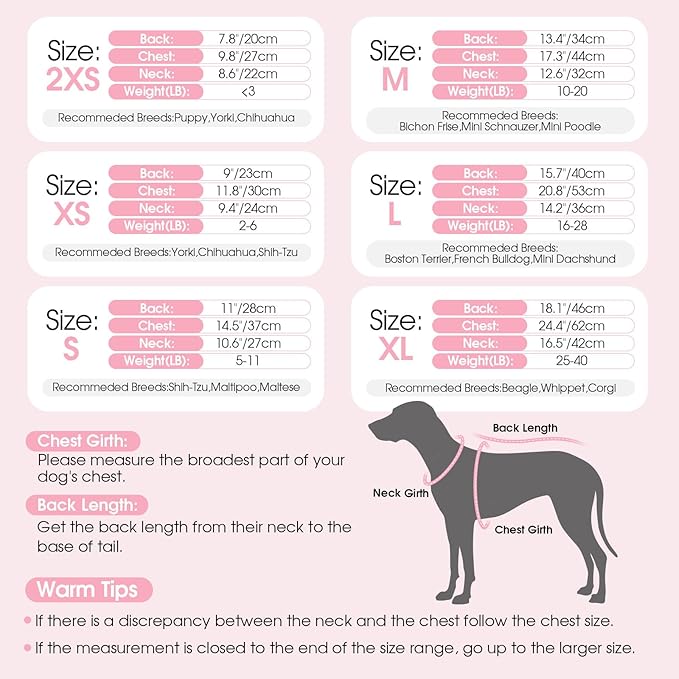 Dog Sweater Dress Plaid Knitwear for Small Medium Dogs Warm Puppy Pet Turtleneck Stretch Pullover Cute Fall Winter Vest Clothes with Leash Hole for Christmas (Pink, M)