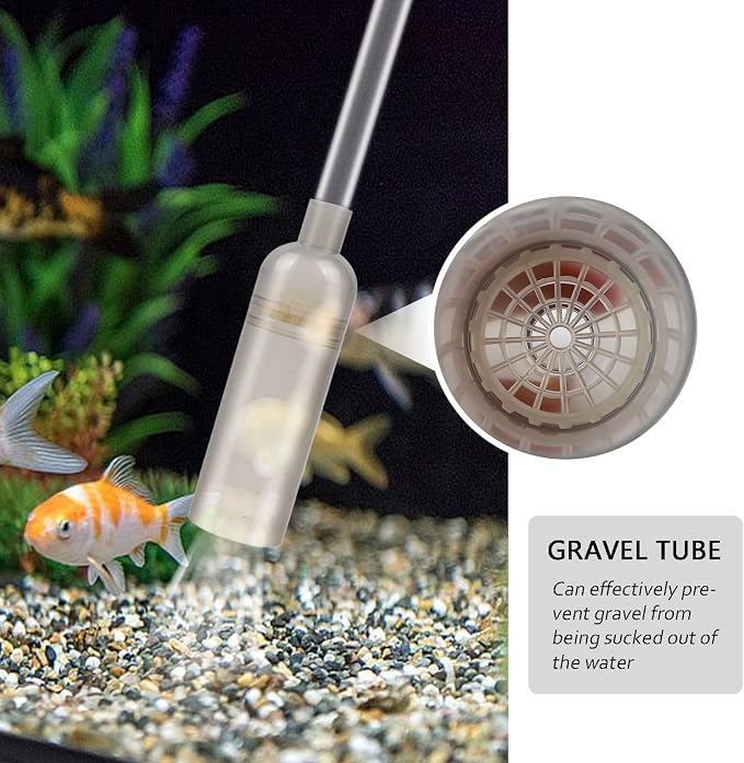 Aquarium Gravel Cleaner Siphon Vacuum, manually Operated Water Changer kit and Cleaning Tools