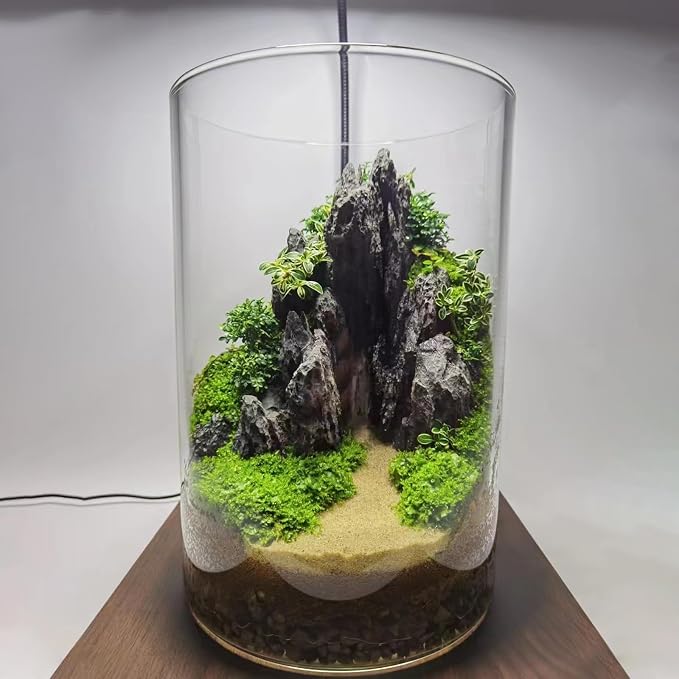 FZONE Resin Seiryu Stone Model Ph-Neutral Aquarium Rocks for aquascaping, Micro-Landscapes