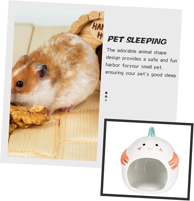 Small Pet Ceramic House Cool Hamster Nest Bed Guinea Pig Bed Ceramic Hamster House