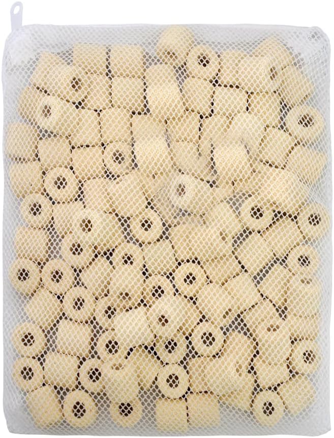 Aquarium Ceramic Ring, Filter Media for Fish Tank, Pond Filter, 1LB