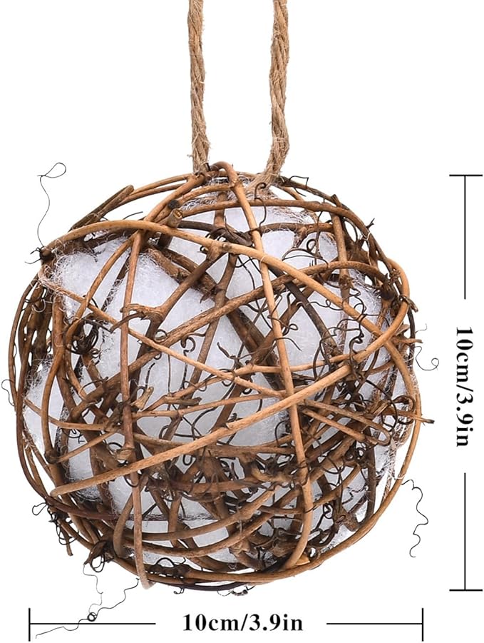 3PCS Globe Hummingbird Nesting Material Holder, Set of 3, Bird Lover Gift, Indoor Outdoor Garden Decor
