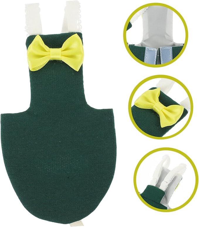 Balacoo Cockatiel Diaper Flight Suit Adjustable Bird Clothes with Protective Liner Comfortable Parrot Diaper for Small to Birds Bow Decor for Clean and Wear