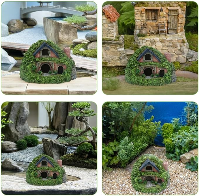 Resin Aquarium Decoration Roman Column Castle Fish Tank Ornament Betta Fish Hideout Cave Providing Hiding and Swimming Spaces in Underwater Landscape