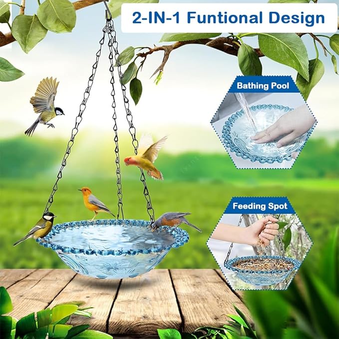 Seed Catcher for Bird Feeders, 20'' Bird Feeders for Outdoors Hanging, Birds Feeder Seed Catcher Tray with Adjustable Hanging Hook for Outdoor Garden Accessories (Grey Pink)