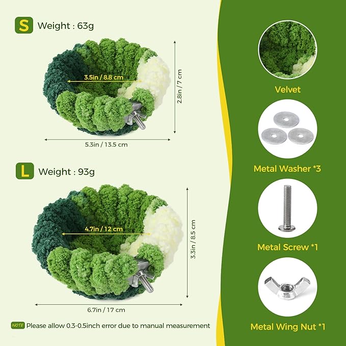 Admaison Bird Nest for Cage,Plush Hanging Bird Bed for Parakeet,Breeding Bird House for Conure,Budgie,Cockatiel,Lovebird,Canary,Finch,Hamster,Small Pets,Warm Nest (Green, S)