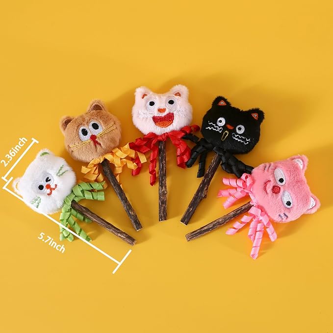 Silvervine Chew Sticks for Indoor Cats, Catnip Toys for Indoor Cats, Kitten Chew Toys Teething Cat nip Toys for Indoor Cats Teething Toys for Kittens(Black)