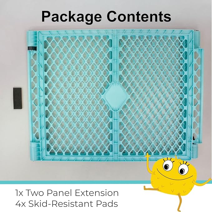 Toddleroo by North States - Superyard 2-Panel Extension: 65.5 Inch Play Yard Extension - Works with Superyard Playpens - Aqua