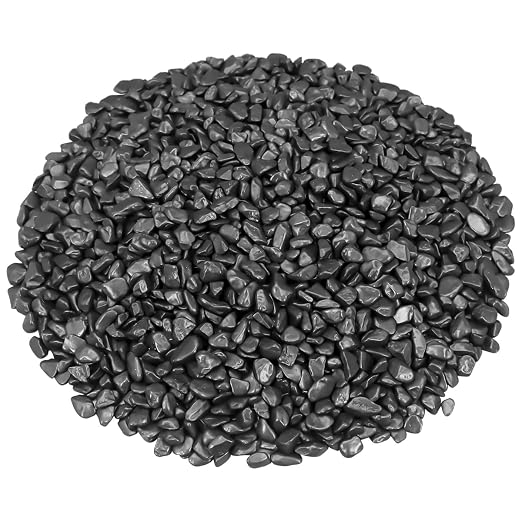 Decorative River Rocks & Landscaping Pebbles for Potted Plants | Smooth Polished Pebbles for DIY Resin Art, Vase Fillers, Aquarium Gravel, and Potted Plants(Black, 10 Pounds)