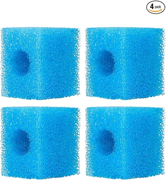 Replacement Sponge Media Filter, 4 Pack of Bio Foams for 132GPH 200GPH Aquarium Internal Filter
