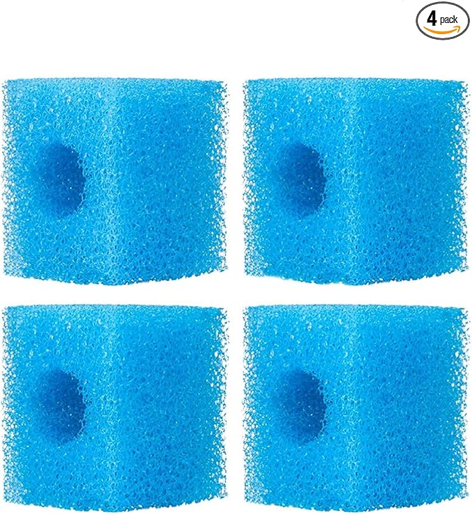 Replacement Sponge Media Filter, 4 Pack of Bio Foams for 320GPH 400GPH Aquarium Internal Filter