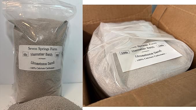 Hamster Bath Sand - Dust Free, Clumps Litter, Burrowing - Made in USA - 100% All Natural Limestone Calcium Sand (19, Pounds)
