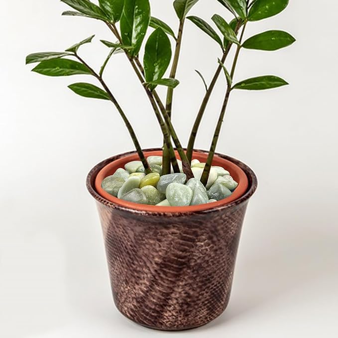 FANTIAN 40 lbs Jade River Rocks for Garden, 1-2 Inch Polished Stones, Decorative Pebbles for Plants Outdoor, Vases, Backyard, Craft and Landscaping
