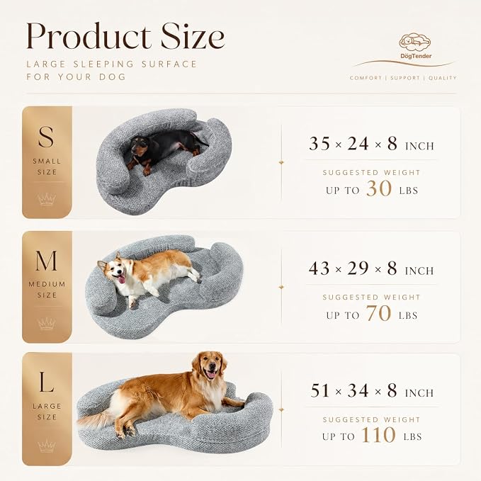 Orthopedic Memory Foam XXL Dog Bed for Large Sized Dog - Washable & Waterproof & Removable Cover -Round Calming Bed for Anxiety Relief (51 x 34 x 8 Inch)