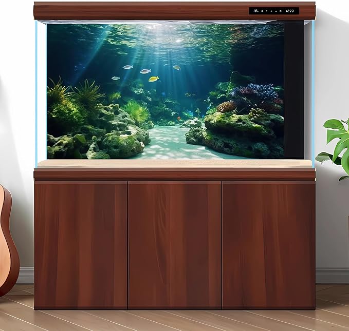 Under The Sea Aquarium Background Underwater Scene Corals Reefs Fish Tank Background Deep Ocean Sea Rock Cave Sunray Terrarium Backgrounds Underwater Marine Life Aquarium Backgrounds 36x18in