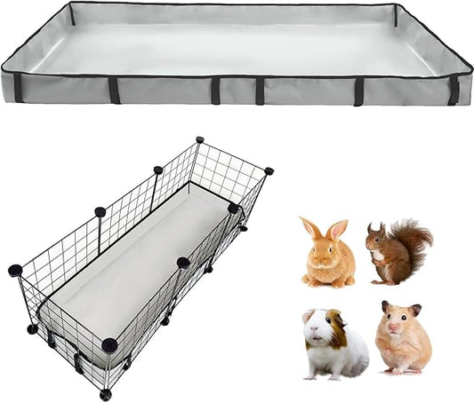 Guinea Pig Cage Liner Tarp Bottom Waterproof and Washable Base Also for Rabbits, Bunny, Chinchesillas, Hedgehog, Ferrets and Other Small Animals(12x36 inches)
