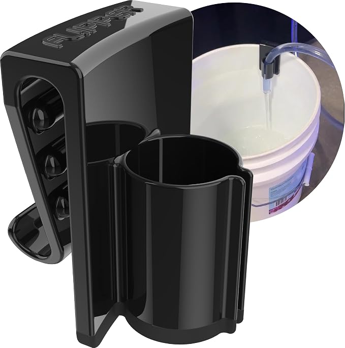 Flipper Bucket Buddy Aquarium Bucket Organizer, Hose Holder Clip for 5 Gallon Buckets, Fish Tank Water Change Caddy for Siphon Hose, Scraper, Net, and Cleaning Tools