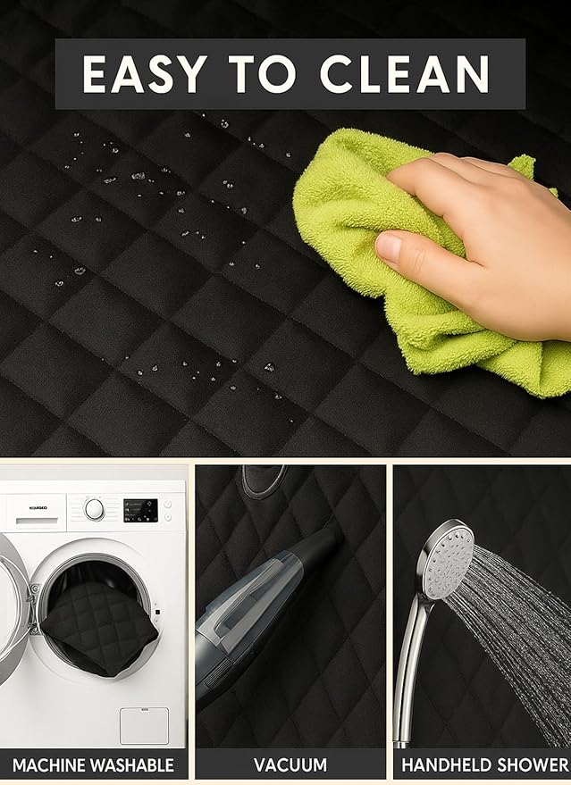 fidozen Waterproof Dog Car Seat Cover for Back Seat, Split Car Seat Covers for Dogs, Pet Backseat Cover for Dogs in Car, Nonslip Car Seat Protector, Seat Covers for Cars SUV Truck,seat Belt