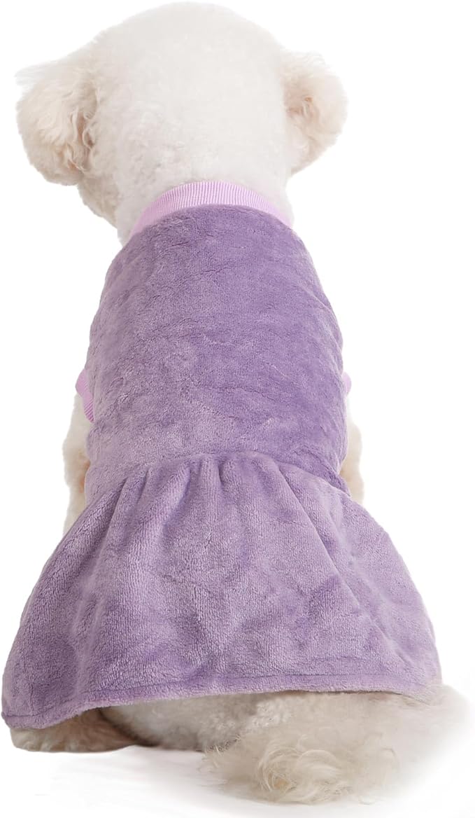 FabriCastle Dog Dress Clothes, 3-Pack Sweaters for XS Small Dogs Girl & Cats, Ultra Soft Warm Pet Coats for Winter, Small Female Puppy Apparel, Doggy Outfits XXS – XL (Pink,Violet,Rosepink, X-Small)