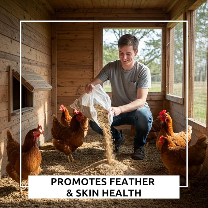 World’s Best Chicken Dust Bath – Natural Wood Ash, Sand & Fine Dust Blend – Safe for All Chickens (10 Pounds)