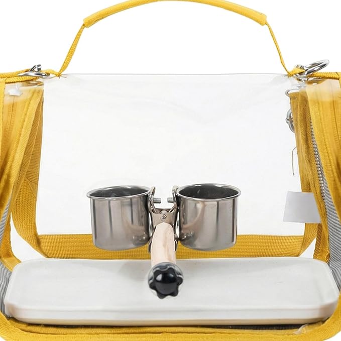 Bird Travel Carrier | Transport Tote with Perch for Bird | Outdoor Cockatiel Bag | for Parrot Parakeet Cockatiel Conure Cockatoo Outdoor Travel Camping Road Trip Vacation
