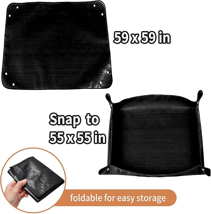 Waterproof Pet Playpen Mat for Rabbits & Guinea Pigs & Dogs – 59"x59" Reusable Floor Protector Liner for Indoor Small Animal Cage, Easy Clean Foldable Bottom Tarp for Playpen & Hutch Use