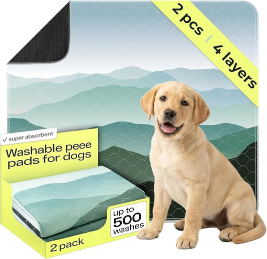 PETSPY Washable Pee Pads for Dogs - Super Absorbent Reusable Puppy Training Pads - 100% Waterproof, Leak-Proof & Non-Slip Whelping Pads for Pet Housebreaking