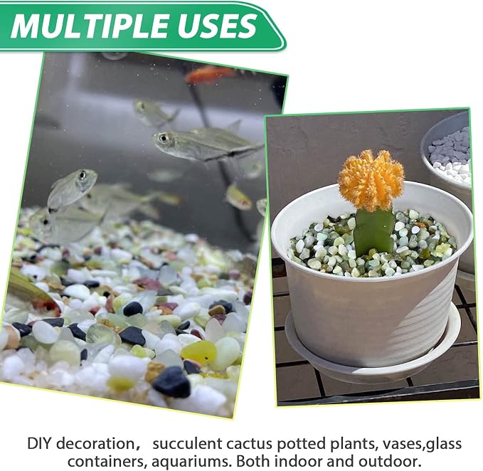 Succulent Rocks for Plants Tiny Pebbles for Planters 11.8LB Pea Gravel Bulk Course Sand Soil Small Decorative Stones for Indoor Bonsai Pots Cactus Top Dress Aquarium Garden Landscape, Green