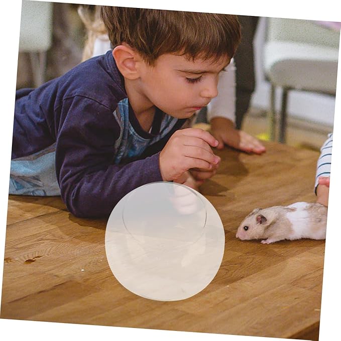 INOOMP Glass Nest for Hamster Chinchilla Small Animal Dust Bath Container Guinea Pig Hideout Pet Cooling Hut
